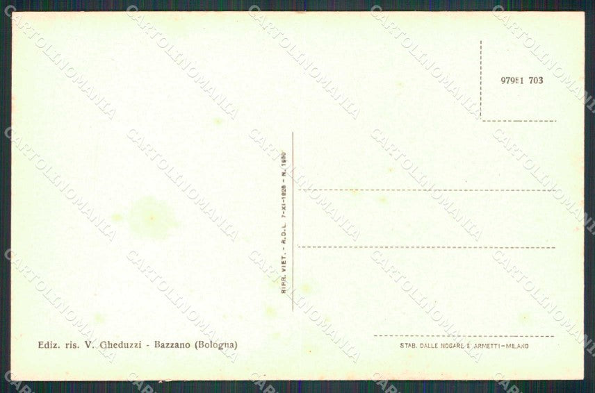 Bologna Bazzano Inizio Via Mazzini Autorimessa cartolina RB6268 – retro