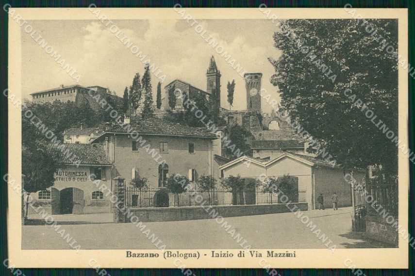 Bologna Bazzano Inizio Via Mazzini Autorimessa cartolina RB6269 – fronte