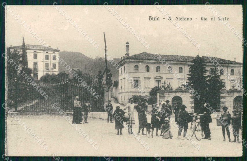 Udine Buja Santo Stefano Via al Forte ABRASA cartolina RB6275 – fronte