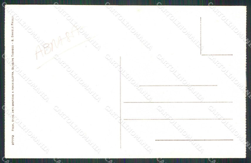 Udine Buja Santo Stefano Via al Forte ABRASA cartolina RB6275 – retro