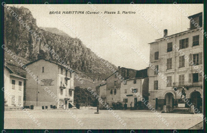 Cuneo Briga Marittima Piazza San Martino cartolina RB6290 – fronte
