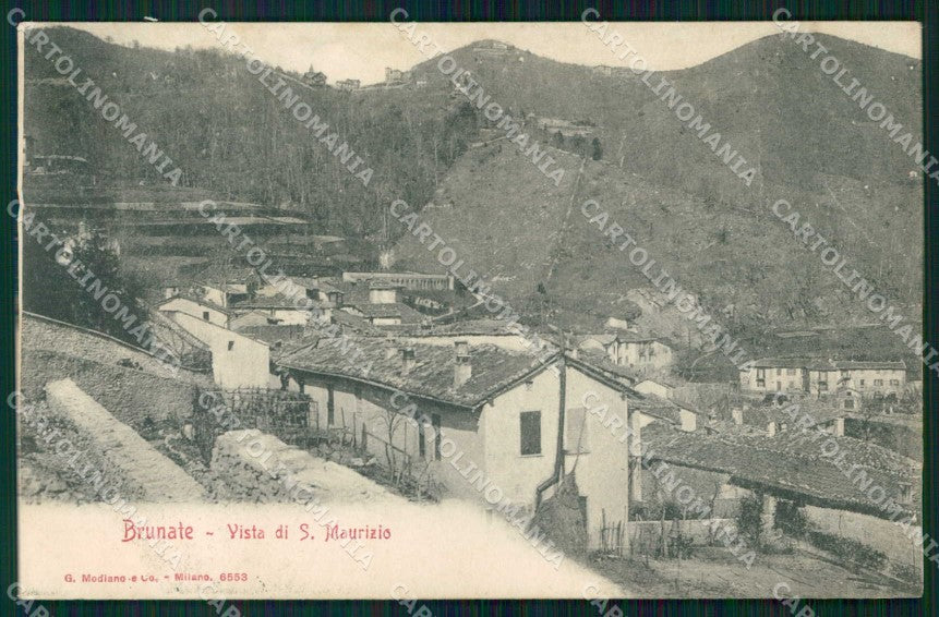 Como Brunate Vista di San Maurizio Modiano 6553 cartolina RB6292 – fronte