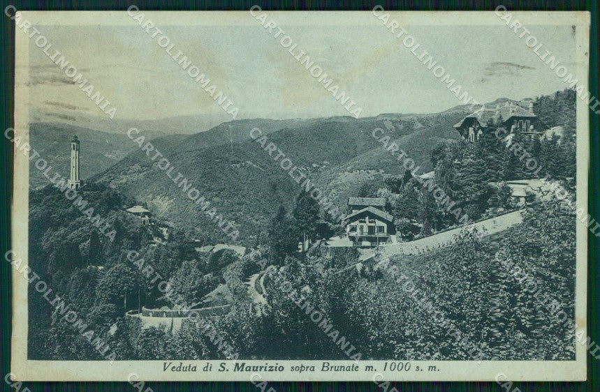 Como Brunate Vista di San Maurizio cartolina RB6293 – fronte