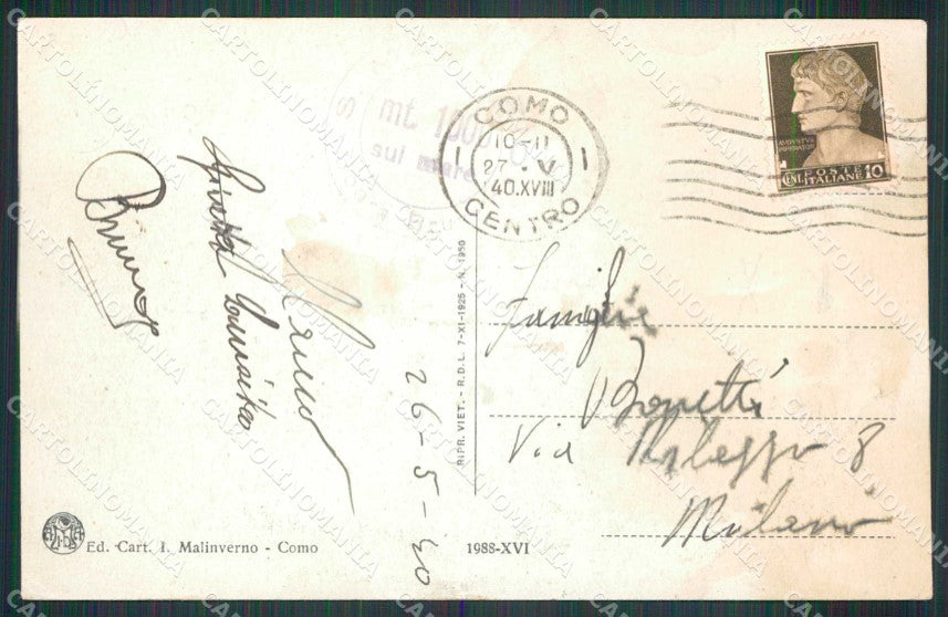 Como Brunate Vista di San Maurizio cartolina RB6293 – retro