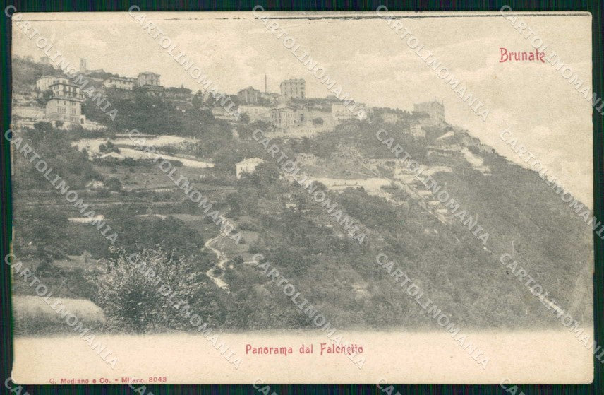 Como Brunate Veduta dal Falchetto Modiano 8043 cartolina RB6296 – fronte