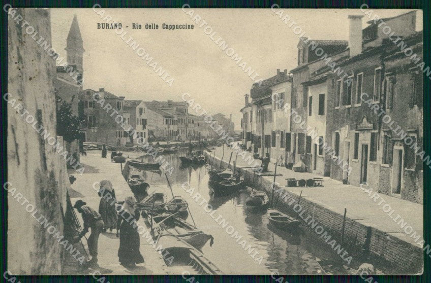 Venezia Burano Rio Cappuccine Barche cartolina RB6302 – fronte