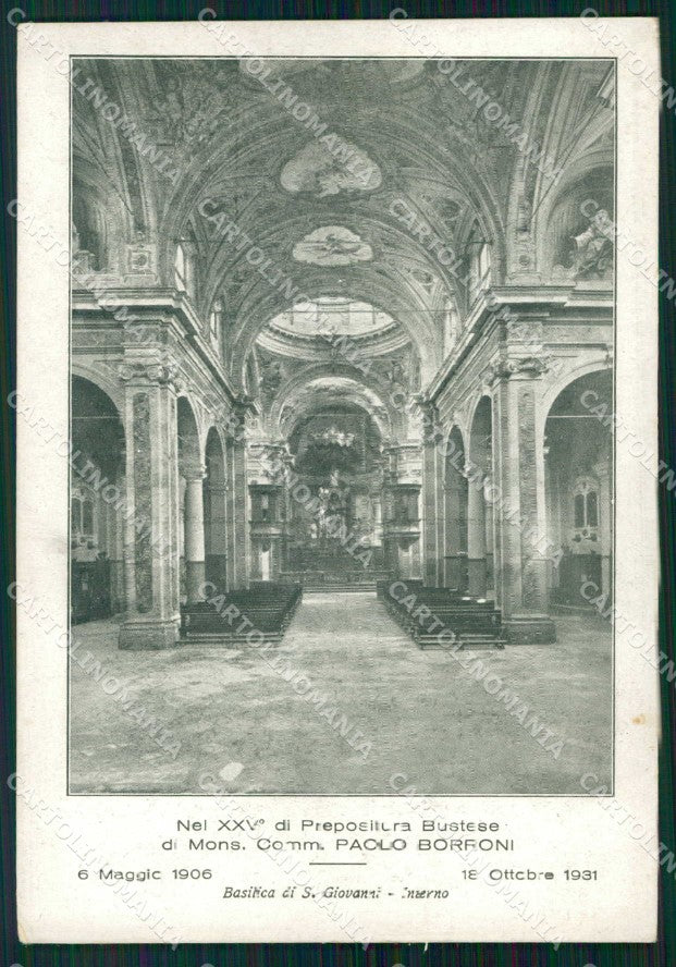 Varese Busto Arsizio Basilica San Giovanni Interno FG cartolina RB6366 – fronte