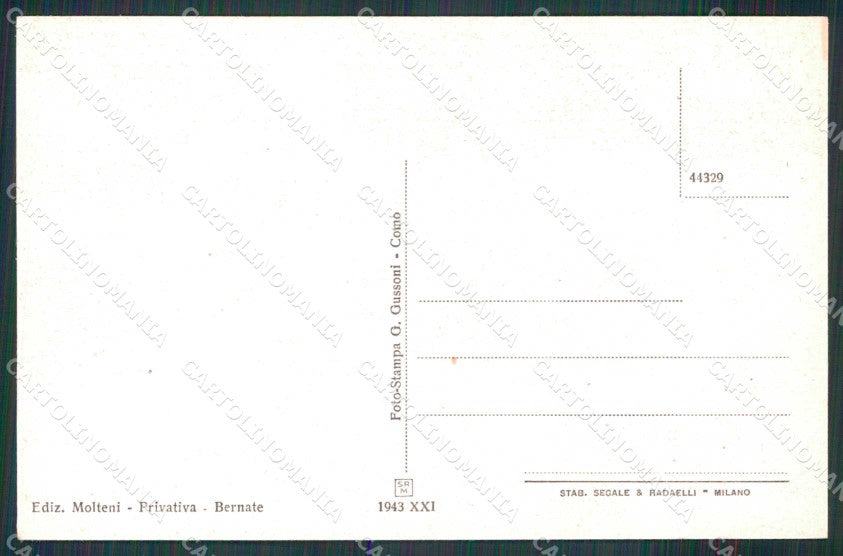 Como Casnate Bernate Rosales Monumento ai Caduti cartolina RB6418 – retro