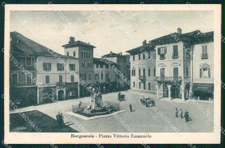 Vercelli Borgosesia Piazza Vittorio Emanuele cartolina RB6432 – fronte