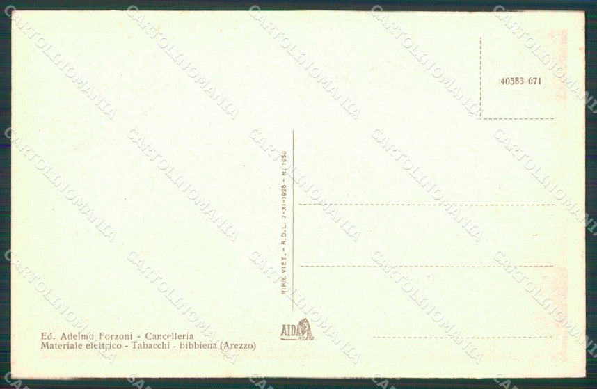 Arezzo Bibbiena Antica Porta dè Fabbri cartolina RB6439 – retro