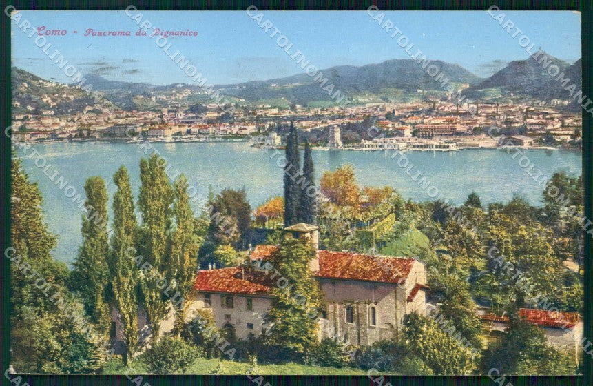 Como Città Veduta da Bignanico Brunner 100 51 cartolina RB6446 – fronte