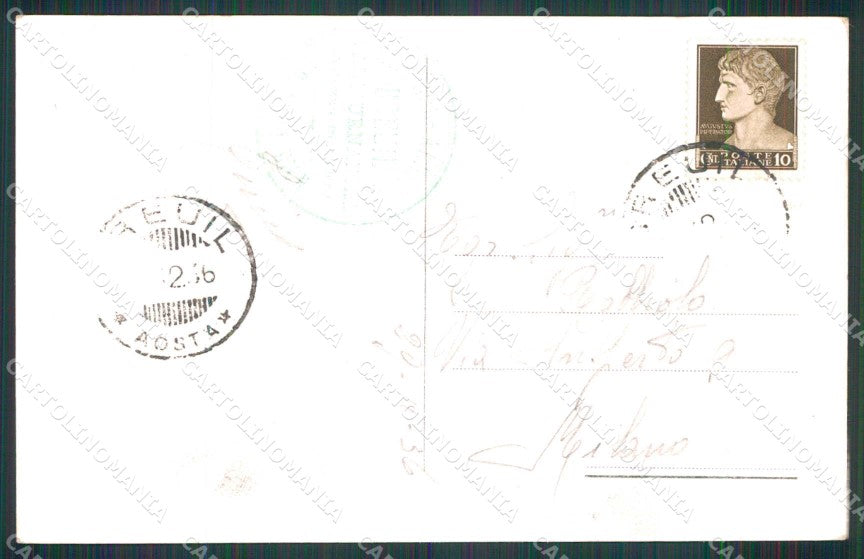 Aosta Valtournenche Rifugio Albergo Edoardo Bich Conca Breuil cartolina RB6454 – retro