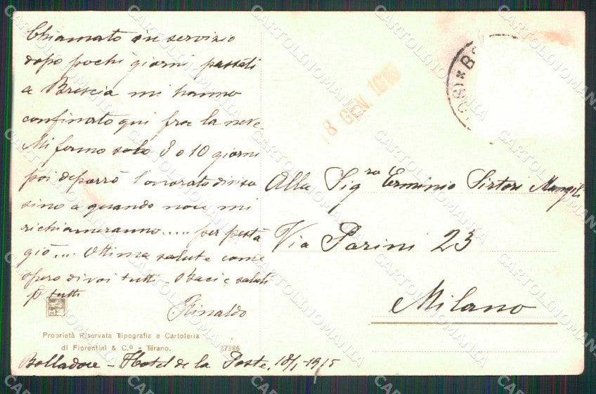 Sondrio Sondalo Bolladore ABRASA cartolina RB6458 – retro
