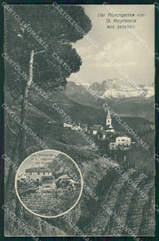 Bolzano Città Santa Magdalena Rosengarten cartolina RB6460 – fronte