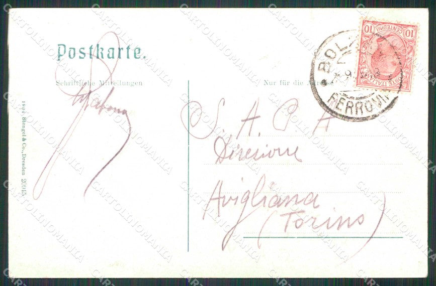 Bolzano Malles Venosta Burgusio Stengel 20945 cartolina RB6464 – retro