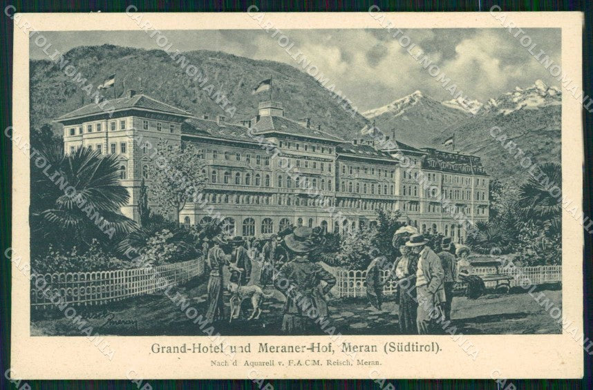 Bolzano Merano Sud Tirolo Grand Hotel cartolina RB6467 – fronte