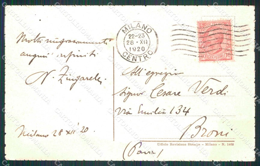 Artist Signed Giuliano Raccolta delle Ulive cartolina RB6482 – retro