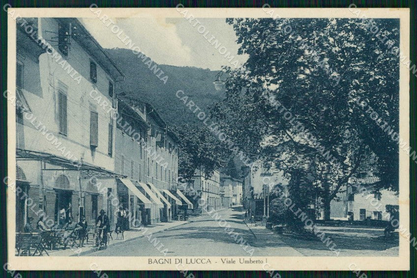 Lucca Bagni di Lucca Viale Umberto I cartolina RB6483 – fronte