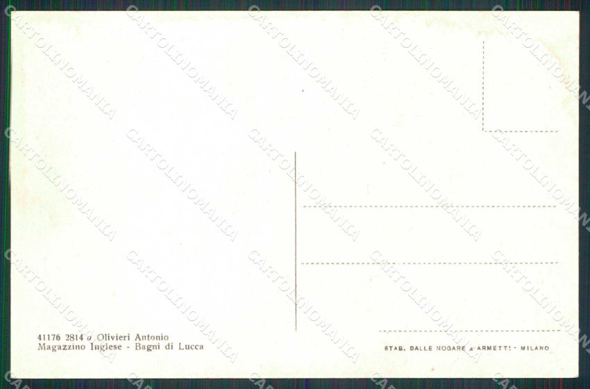 Lucca Bagni di Lucca Viale Umberto I cartolina RB6483 – retro