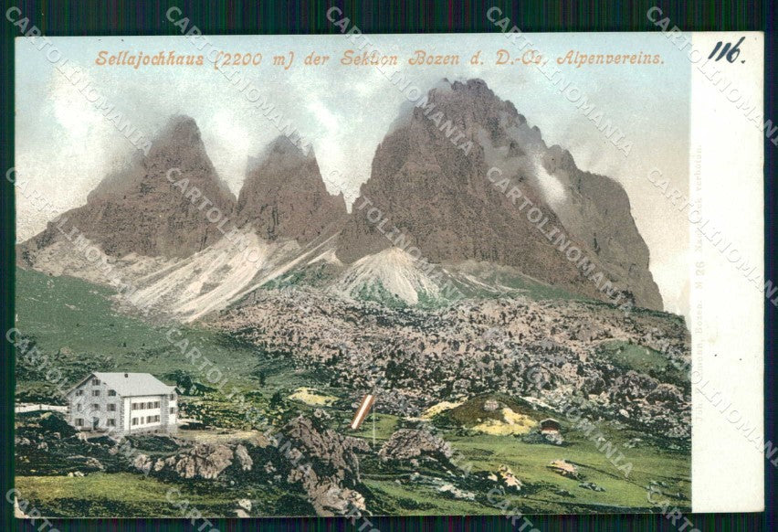 Bolzano Val Gardena Passo Sella Dolomiti cartolina RB6488 – fronte