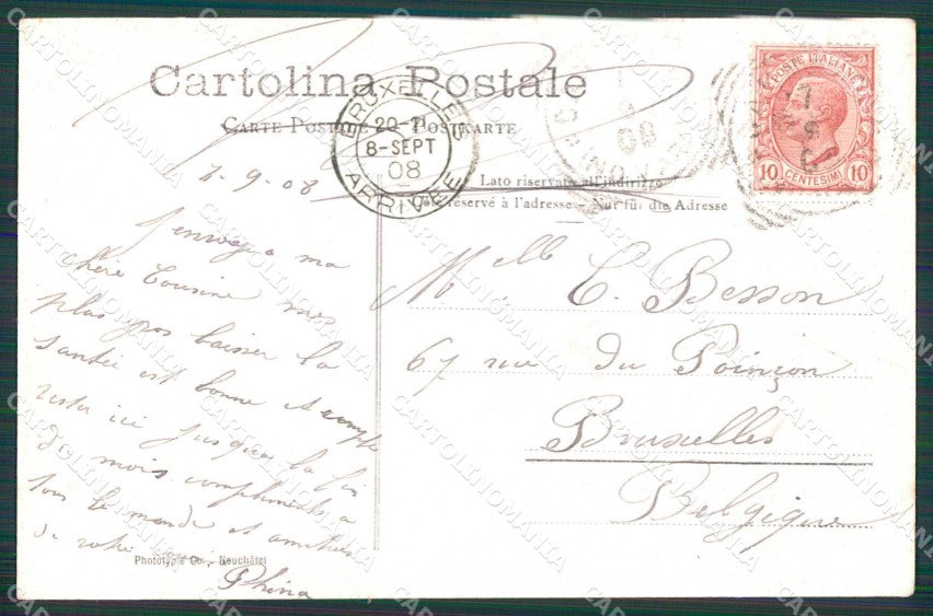 Svizzera Canton Ticino Brissago Piazza della Chiesa cartolina RB6493 – retro
