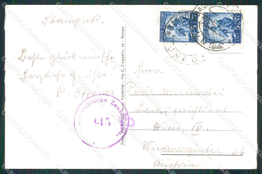 Cuneo Bagnolo Piemonte Scorcio Panoramico cartolina RB6497 – retro