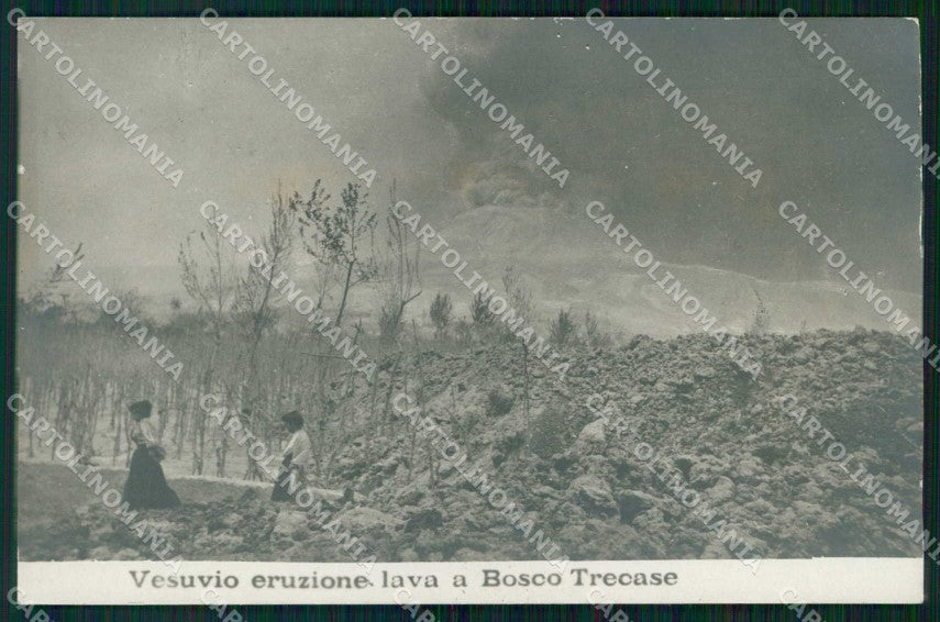 Napoli Città Eruzione Vesuvio Lava Bosco Trecase NPG Foto cartolina RB6499 – fronte