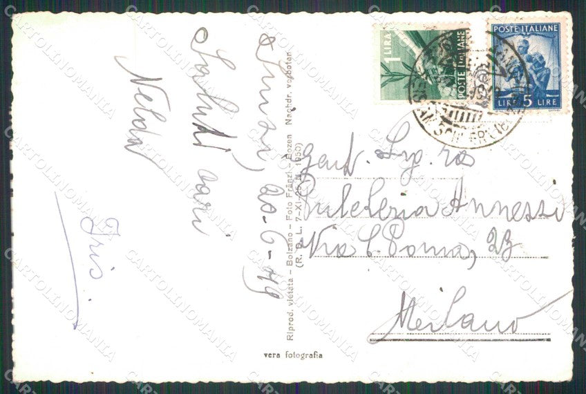 Bolzano Siusi allo Sciliar Bagni di Razzes Franzl 721 148 Foto cartolina RB6500 – retro