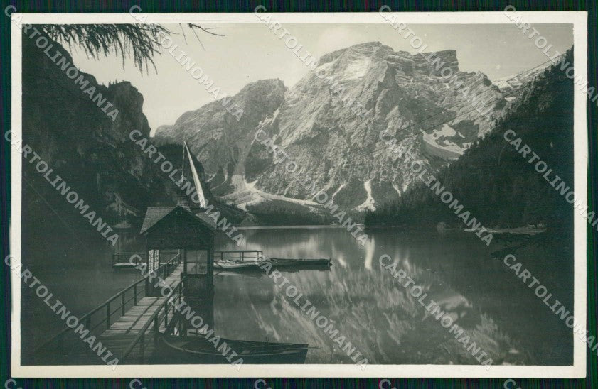 Bolzano Braies Motivo del Lago Gruppo Dolomiti Foto cartolina RB6504 – fronte