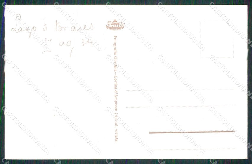 Bolzano Braies Lago Foto cartolina RB6517 – retro