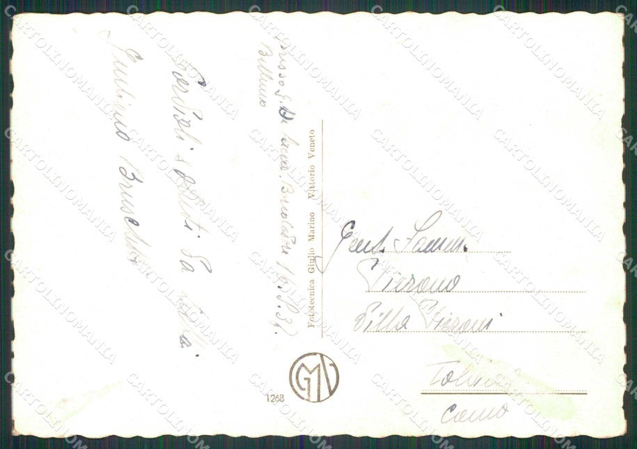 Belluno Borca di Cadore Pelmo Pelmetto Dolomiti ABRASA FG cartolina RB6519 – retro