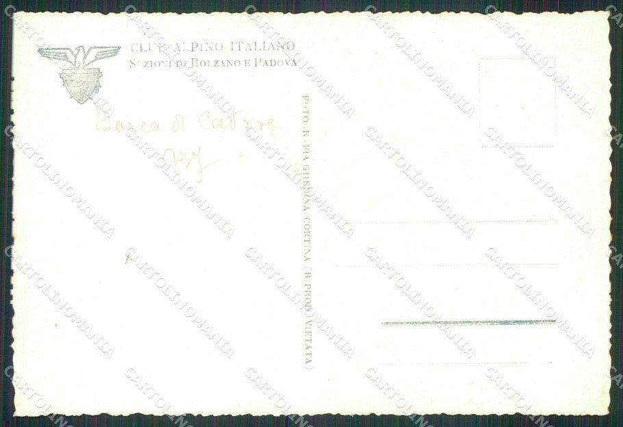 Bolzano Sesto Rifugio Antonio Locatelli FG Foto cartolina RB6525 – retro