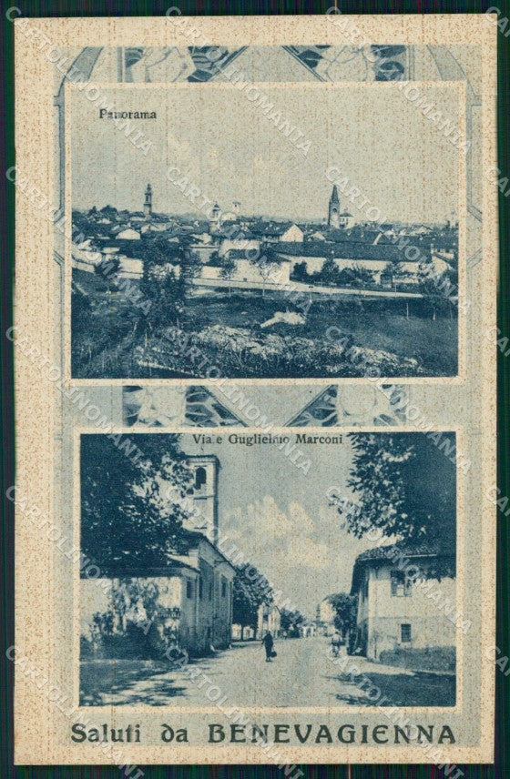 Cuneo Bene Vagienna Saluti da Viale Guglielmo Marconi cartolina RB6536 – fronte