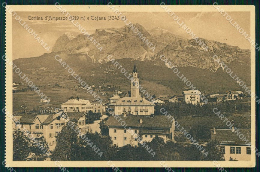 Belluno Cortina d'Ampezzo Monte Tofana cartolina RB6539 – fronte