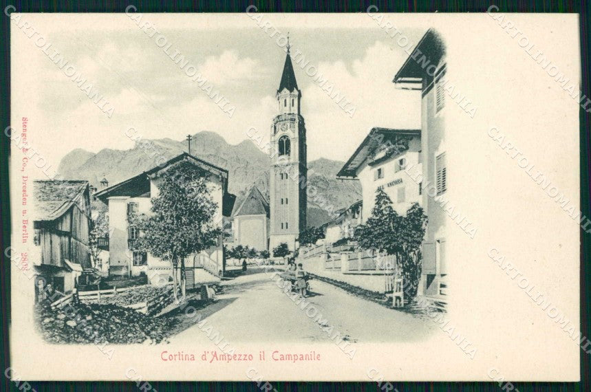 Belluno Cortina d'Ampezzo Campanile cartolina RB6540 – fronte