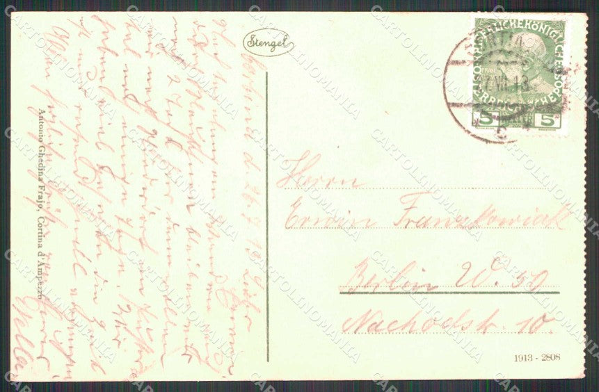 Belluno Cortina d'Ampezzo Campanile cartolina RB6545 – retro