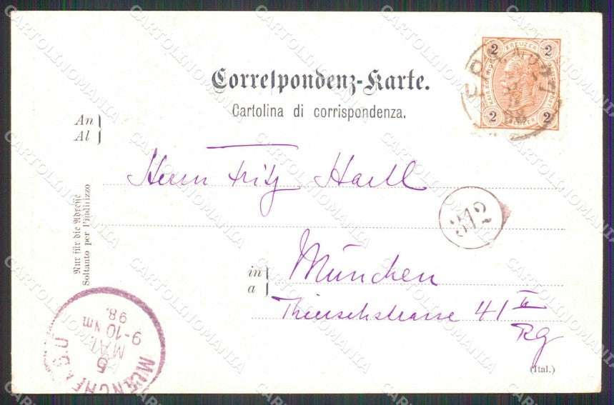 Belluno Cortina d'Ampezzo Hotel Tre Croci PIEGA cartolina RB6550 – retro
