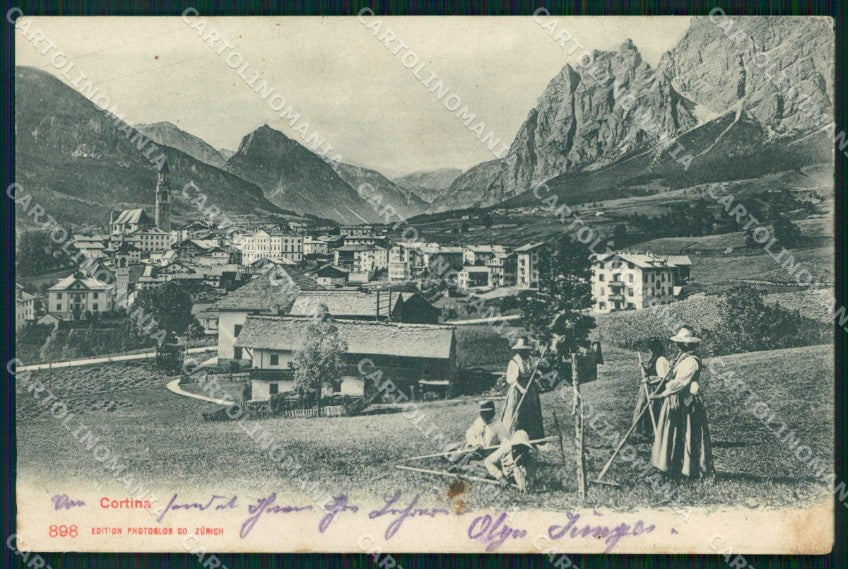 Belluno Cortina d'Ampezzo Costumi cartolina RB6552 – fronte