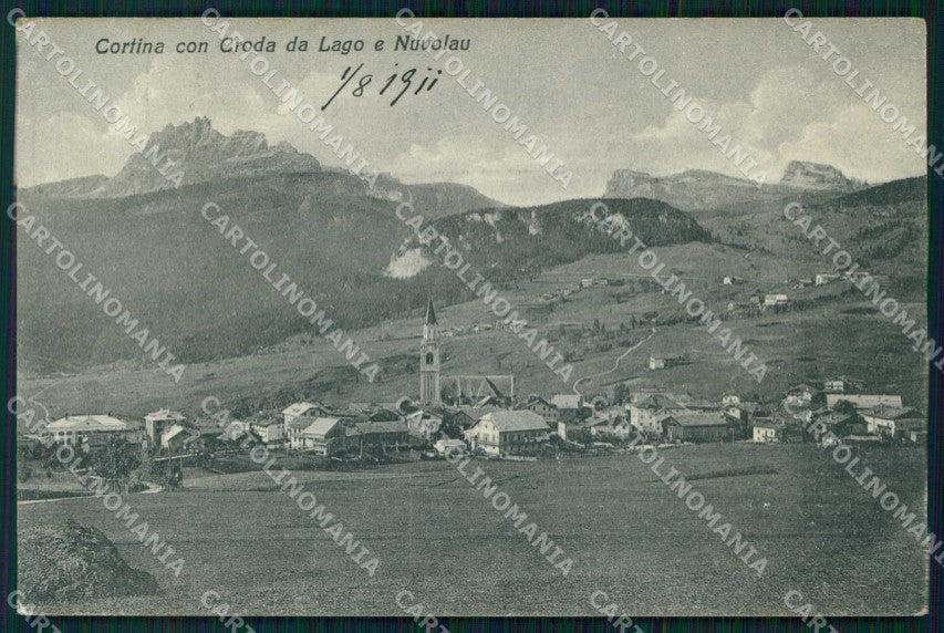 Belluno Cortina d'Ampezzo Croda Lago Nuvolau cartolina RB6554 – fronte