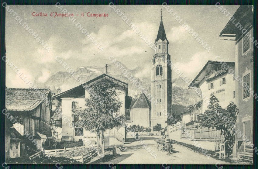 Belluno Cortina d'Ampezzo Campanile cartolina RB6556 – fronte