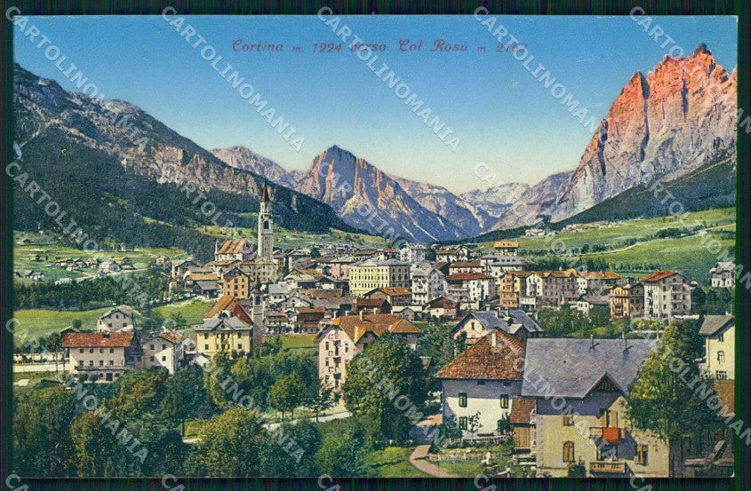 Belluno Cortina d'Ampezzo Col Rosà cartolina RB6558 – fronte