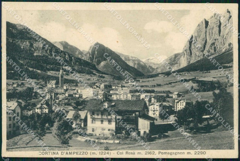 Belluno Cortina d'Ampezzo Pomagagnon Col Rosà cartolina RB6561 – fronte