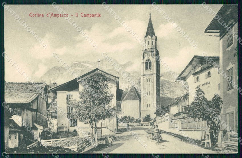 Belluno Cortina d'Ampezzo Campanile cartolina RB6565 – fronte