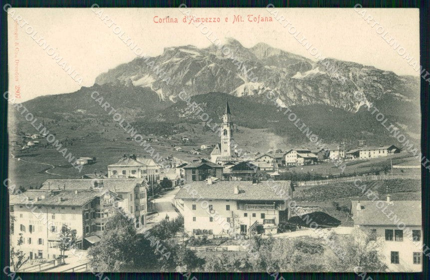 Belluno Cortina d'Ampezzo Monte Tofana cartolina RB6567 – fronte