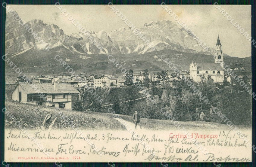 Belluno Cortina d'Ampezzo Stengel 2774 cartolina RB6569 – fronte