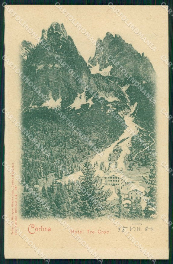 Belluno Cortina d'Ampezzo Hotel Tre Croci cartolina RB6570 – fronte