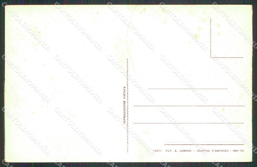 Belluno Cortina d'Ampezzo Istituto Elioterapico Codivilla cartolina RB6571 – retro