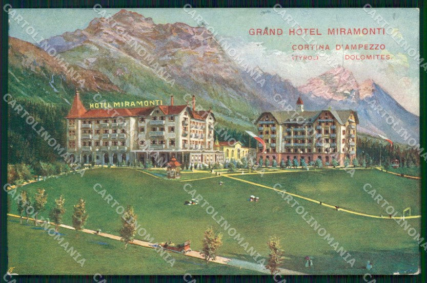 Belluno Cortina d'Ampezzo Grand Hotel Miramonti cartolina RB6576 – fronte
