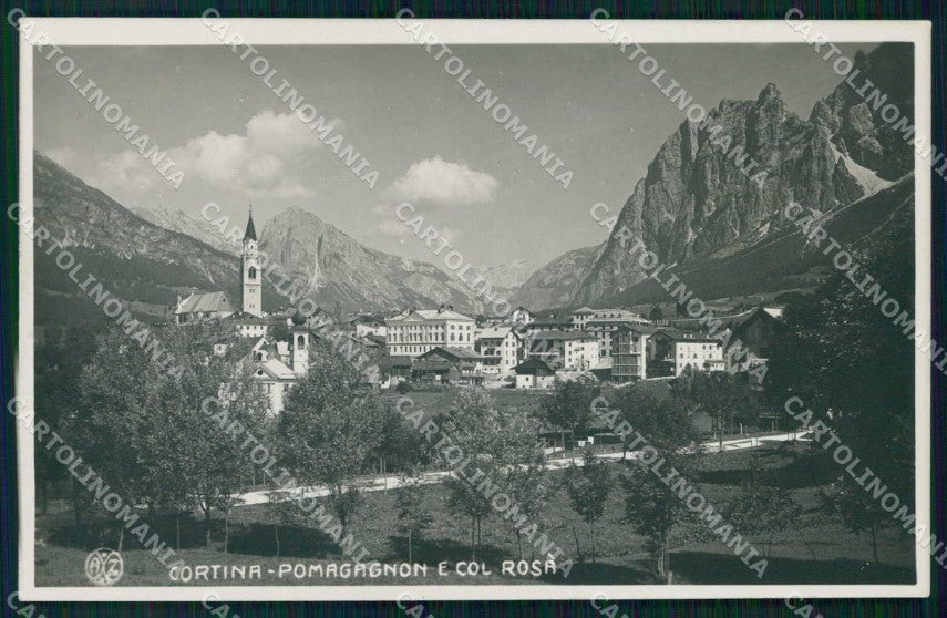 Belluno Cortina d'Ampezzo Pomagagnon Col Rosà Foto Zardini cartolina RB6586 – fronte