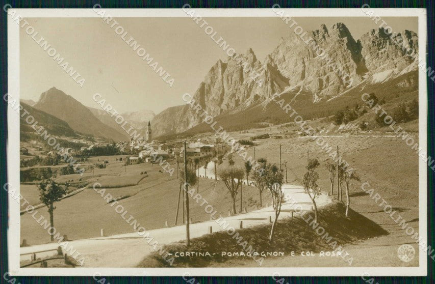 Belluno Cortina d'Ampezzo Pomagagnon Col Rosà Foto Zardini cartolina RB6589 – fronte